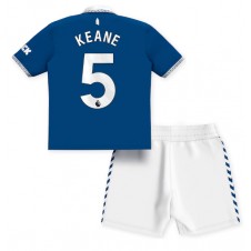 Everton Michael Keane #5 Hemmaställ Barn 2023-24 Korta ärmar (+ Korta byxor)